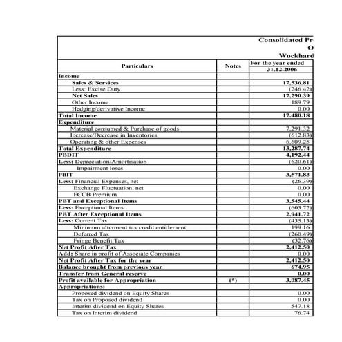 Supporting documents for financial report analysis