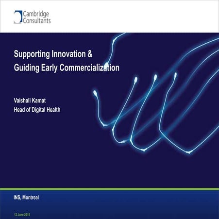 Supporting innovation & guiding early commercialization