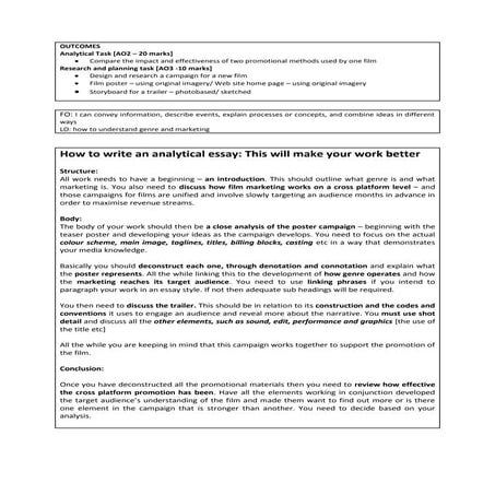 Supporting materials for film promotion analysis