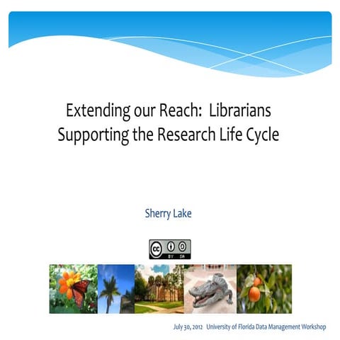 Supporting research life cycle   librarians