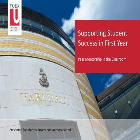 Supporting student success in first year   symposium presentation