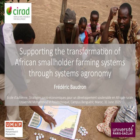 Supporting the transformation of African smallholder farming systems through ...
