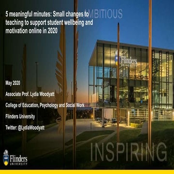 NCSEHE webinar with Lydia Woodyatt - Five meaningful minutes: Small changes t...