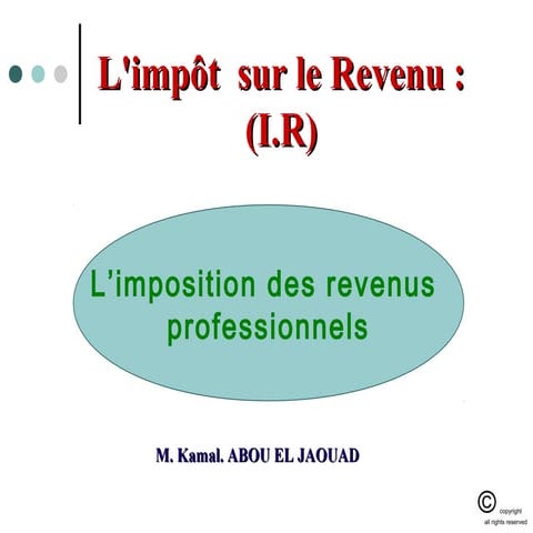Cours L’impôt sur le revenu (RNS et RF) | PDF