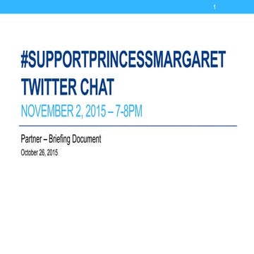 Support Princess Margaret Twitter Party for Partners