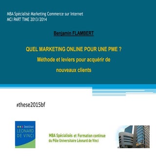 Quel marketing online pour une PME ...