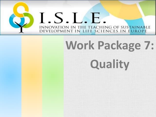 ISLE - 6th project meeting -Work Pa...