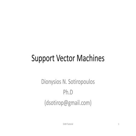 Support Vector Machines | PPT