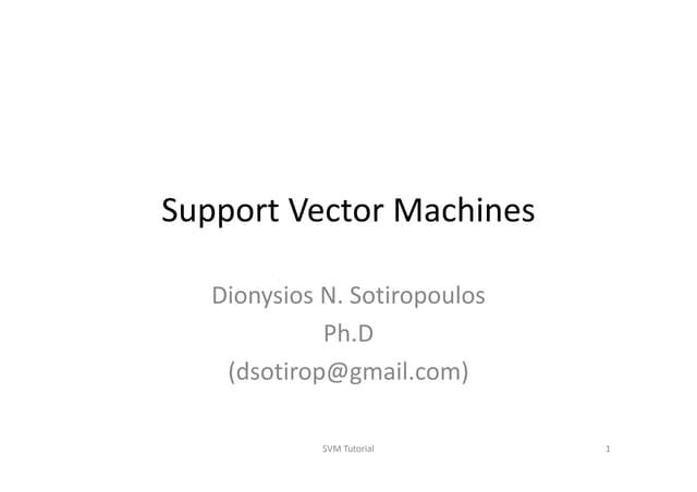 Support Vector Machines