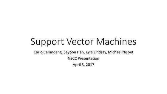 Support Vector Machine (SVM) | PPT