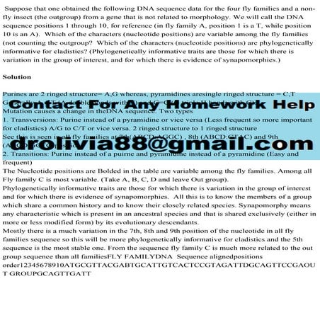 Suppose that one obtained the following DNA sequence data for the fou.pdf