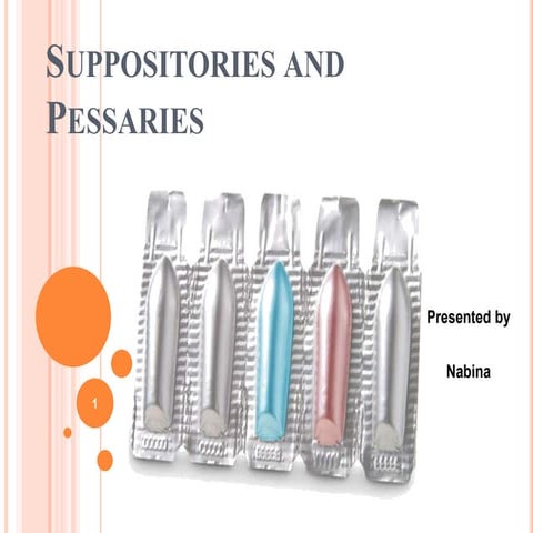 Suppositories and pessaries