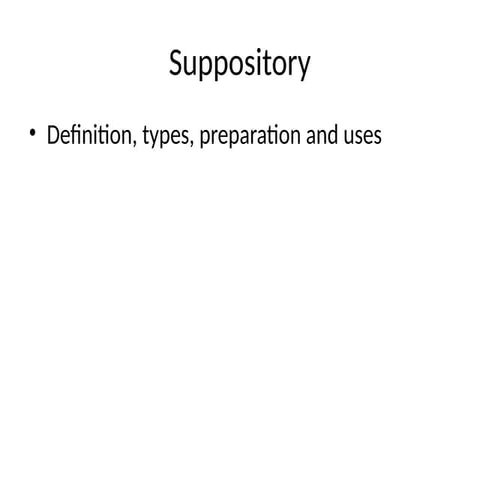 Suppository | PPTX
