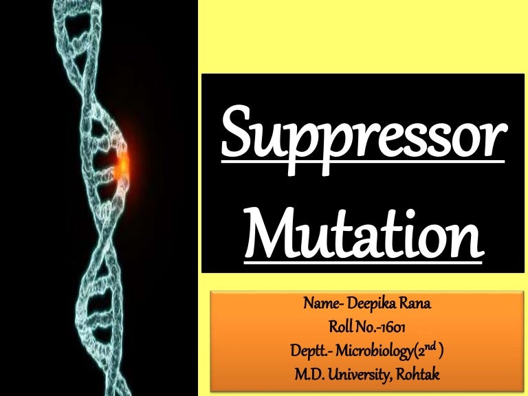 Suppressor mutation