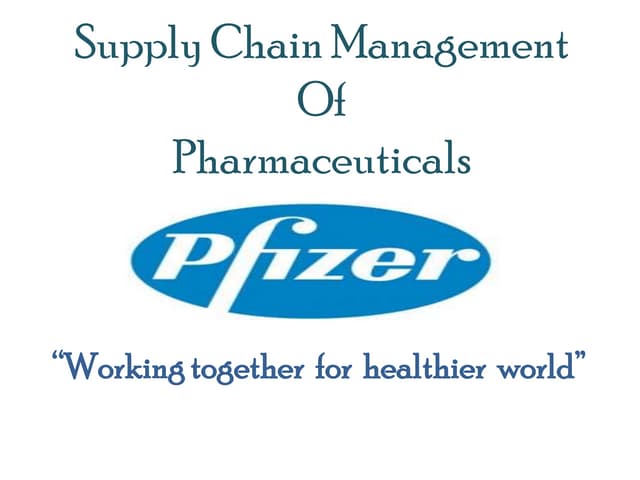 Suppy chain management of pharma