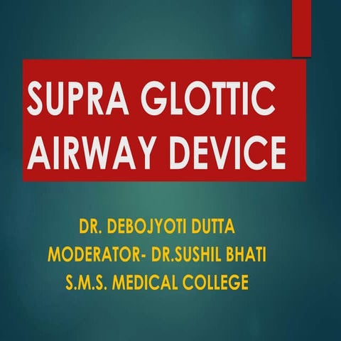 Supraglottic airway device