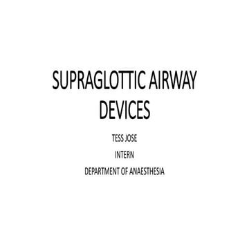 Supraglottic airway devices