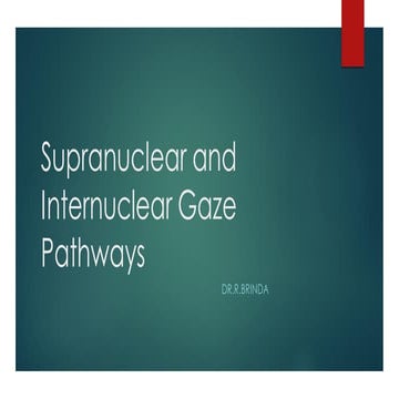 Supranuclear  and Internuclear Gaze Pathway