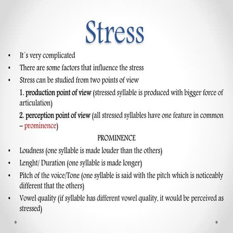 Suprasegmental aspects of speech