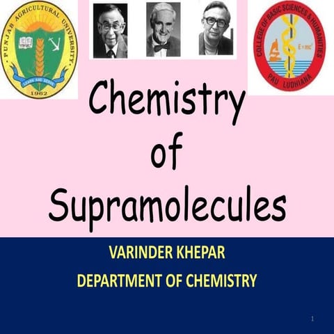 SUPRAMOLECULAR CHEMISTRY | PPT