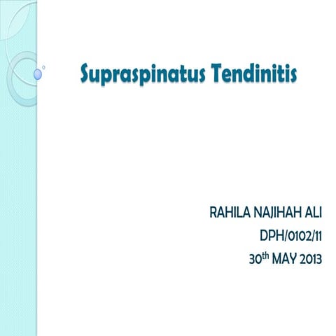 Supraspinatus tendinitis 30may2013