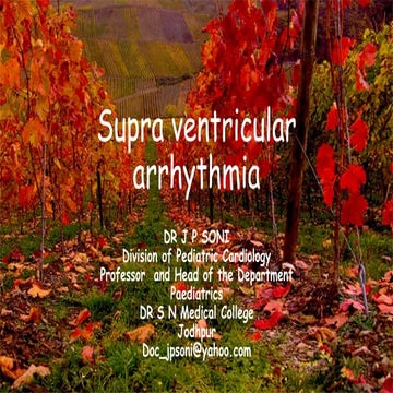 Supra ventri cular arrhythmia  2021
