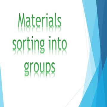 sorting materials into groups class 6 ppt