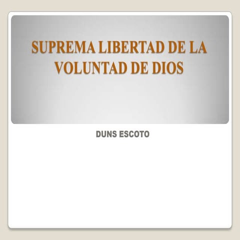 Suprema libertad de la voluntad de dios 4ta ronda equipo 4