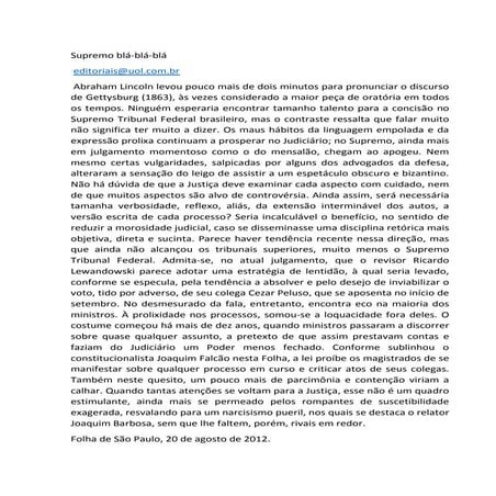 Supremo blá blá-blá