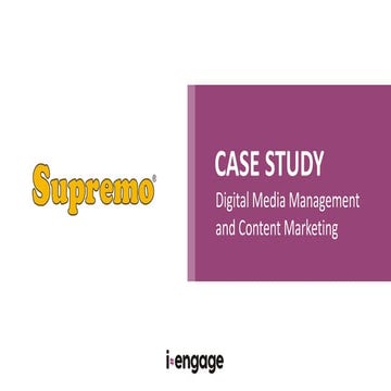 Supremo - Case study by i-engage on digital media marketing