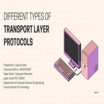 DIFFERENT TYPES OF TRANSPORT LAYER PROTOCOLS