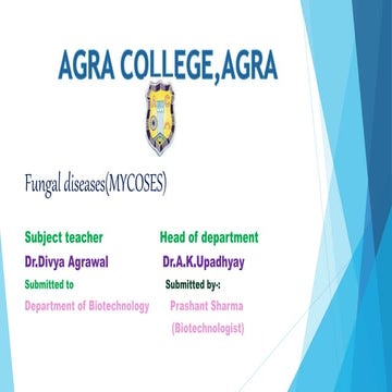 Fungal diseases(MYCOSES)