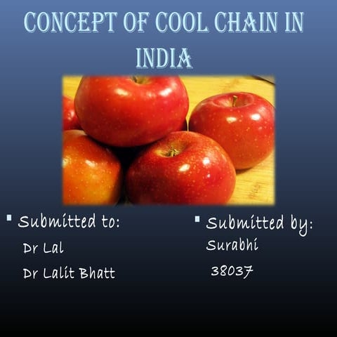 concept of cool chain in India