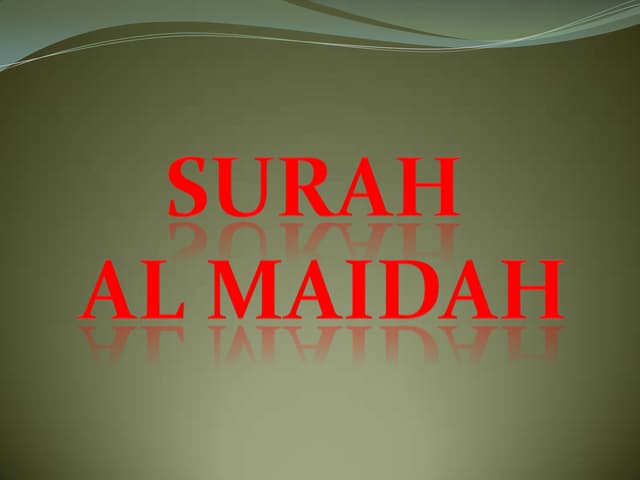 Surah al maidah