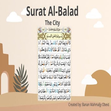 Surat Al-Balad Tafsir Presentation for Kids
