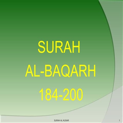 Surah baqara 184 to 200