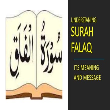 Surah falaq, meaning and message | PPTX