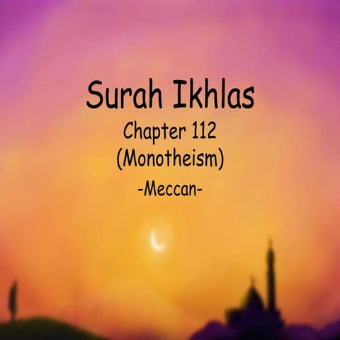 Surah Al-Ikhlas | PPTX