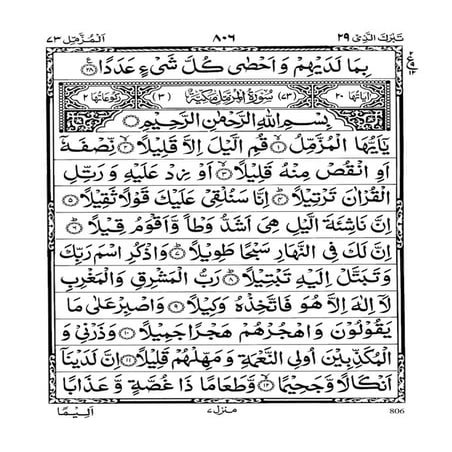 Surah Al Muzzammil . | PDF