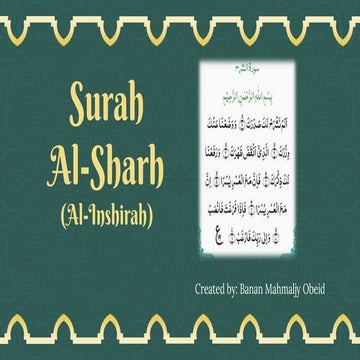Surah Al-Sharh (Inshirah)