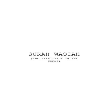 Surah Waqiah
