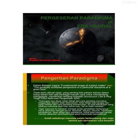 Surana=perubahan paradigma dlm era globalisasi