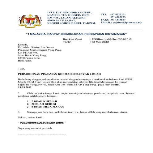 Surat menyurat psk 3104 khidmat masyarakat