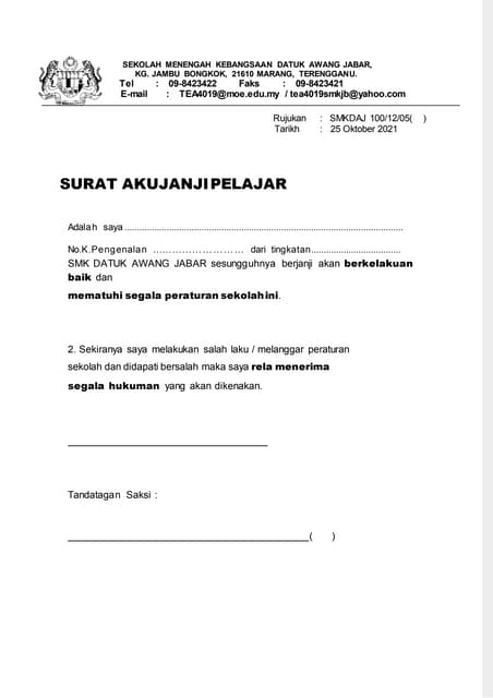 6 surat aku janji (1) | PDF