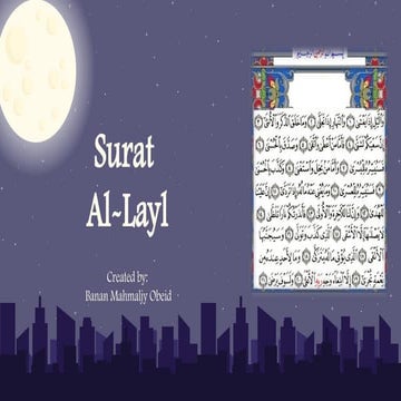 Surat Al-Layl Tafsir Presentation for Kids