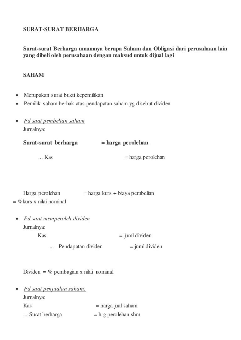 Surat Berharga Saham