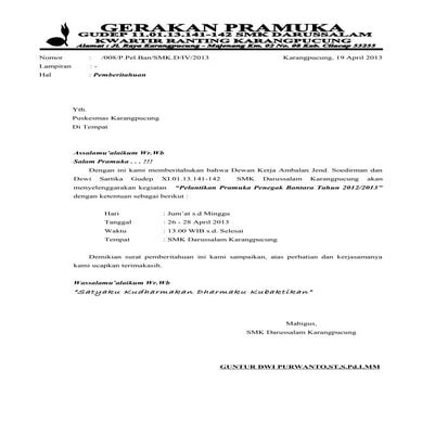 Surat  surat Pelantikan bantara