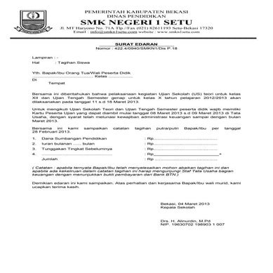 Surat edaran | DOC