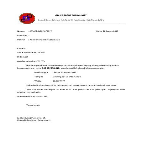 Surat izin keramaian