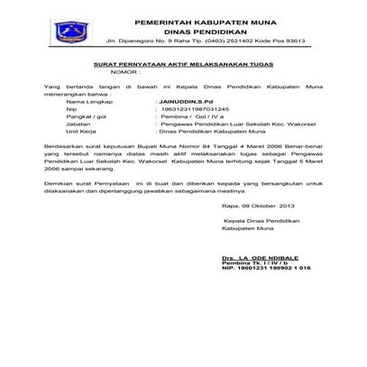 Surat keterangan aktif mengajar | PDF